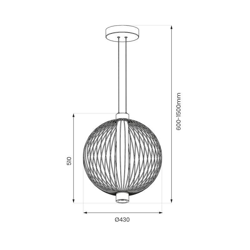Lampa wisząca KYOTO 32W LED śr. 43cm Lampa wisząca KYOTO 32W LED śr. 43cm
