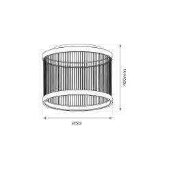 Lampa sufitowa Guarda 43W LED śr. 51cm Lampa sufitowa Guarda 43W LED śr. 51cm