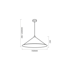 Lampa wisząca Fuji Ø70cm 1xE27 Lampa wisząca Fuji Ø70cm 1xE27