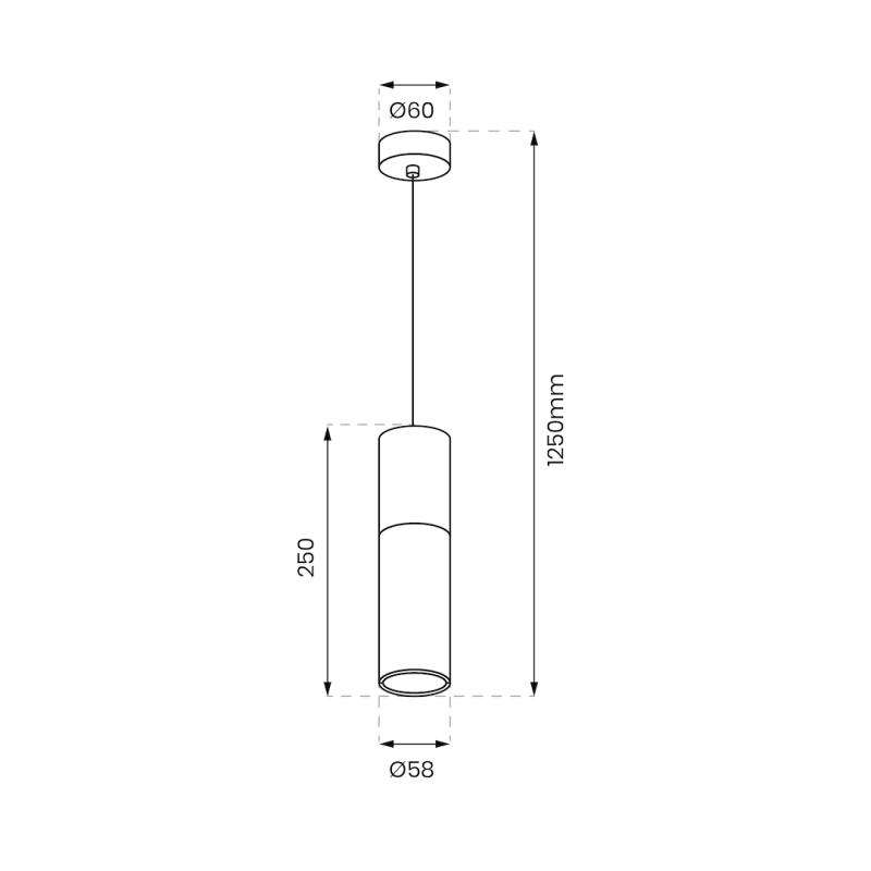 Hanging Lamp Ricky Gold 1xGU10 Hanging Lamp Ricky Gold 1xGU10