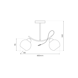Lampa sufitowa Connor 2xE27 Biały Lampa sufitowa Connor 2xE27 Biały