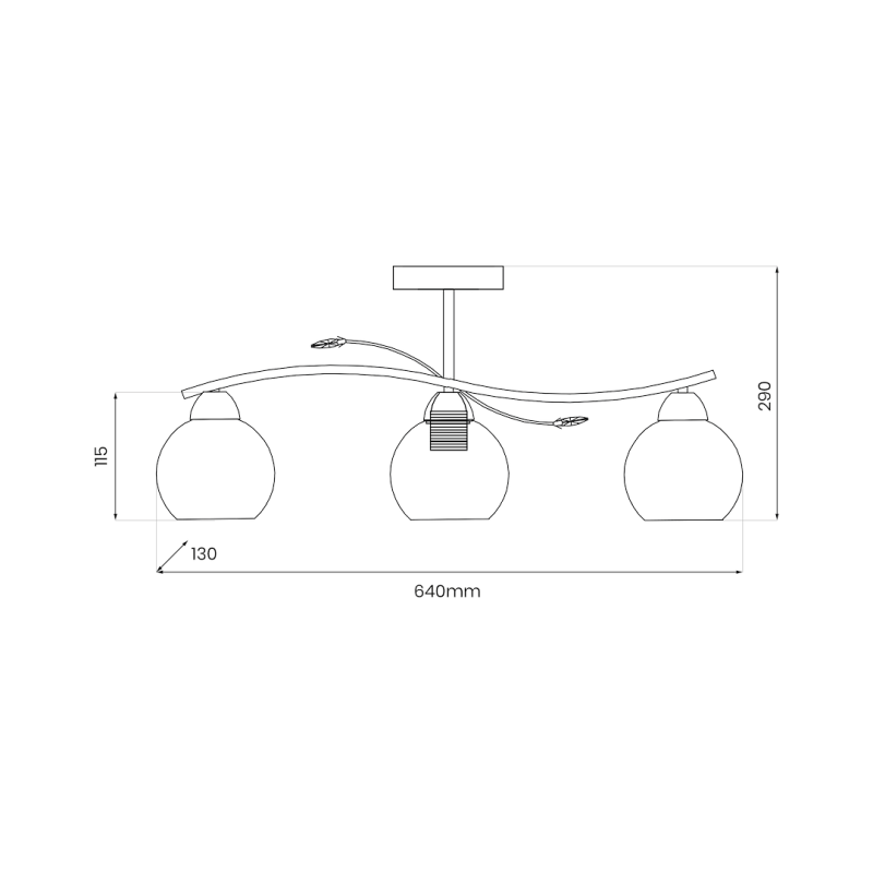 Lampa sufitowa Connor 3xE27 Biały Lampa sufitowa Connor 3xE27 Biały