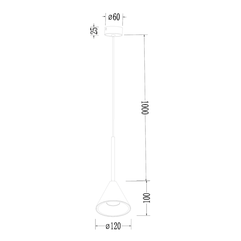 Lampa Wisząca Cone Złoty 1xGU10 Lampa Wisząca Cone Złoty 1xGU10