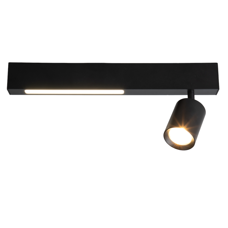 Lampa Sufitowa Magnet 9W+1xGU10 3000/4000K Czarny Lampa Sufitowa Magnet 9W+1xGU10 3000/4000K Czarny