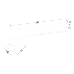 Lampa Sufitowa Magnet 9W+1xGU10 3000/4000K Czarny Lampa Sufitowa Magnet 9W+1xGU10 3000/4000K Czarny