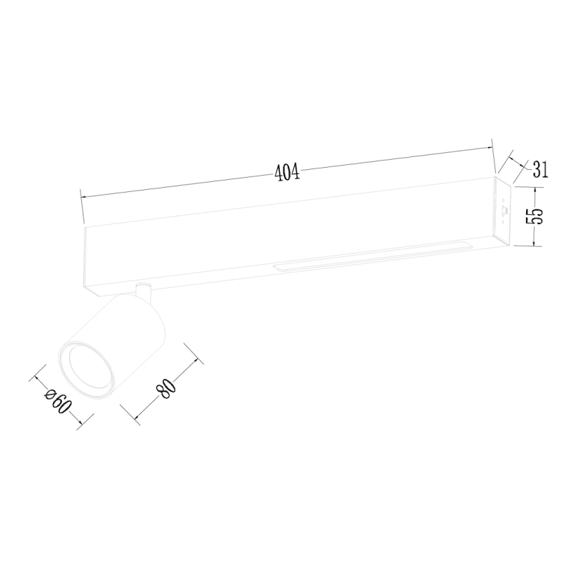 Lampa Sufitowa Magnet 9W+1xGU10 3000/4000K Czarny Lampa Sufitowa Magnet 9W+1xGU10 3000/4000K Czarny