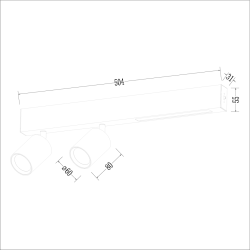 Lampa Sufitowa Magnet 9W+2xGU10 3000/4000K Biały Lampa Sufitowa Magnet 9W+2xGU10 3000/4000K Biały