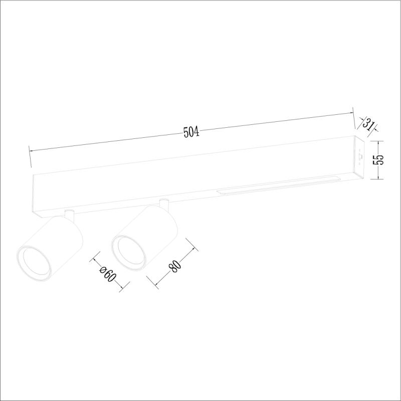 Lampa Sufitowa Magnet 9W+2xGU10 3000/4000K Biały Lampa Sufitowa Magnet 9W+2xGU10 3000/4000K Biały