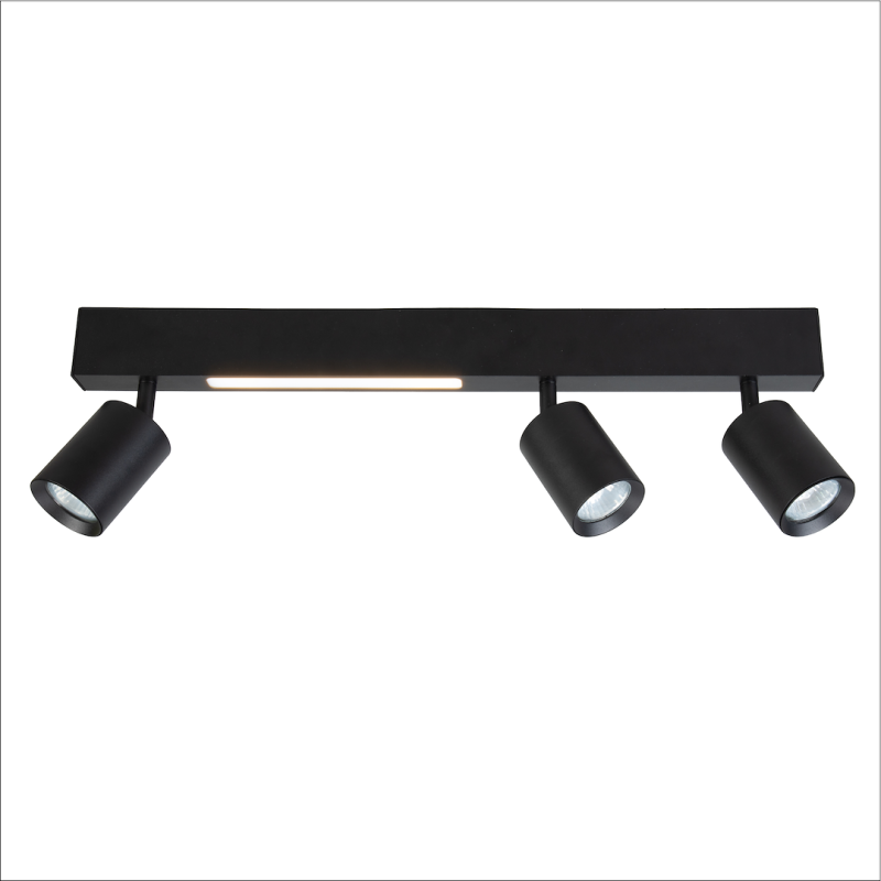 Lampa Sufitowa Magnet 9W+3xGU10 3000/4000K Czarny Lampa Sufitowa Magnet 9W+3xGU10 3000/4000K Czarny