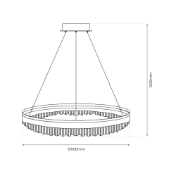 Lampa wisząca PRECIOSA 52W LED Lampa wisząca PRECIOSA 52W LED