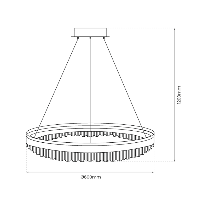 PRECIOSA 52W LED pendant lamp PRECIOSA 52W LED pendant lamp