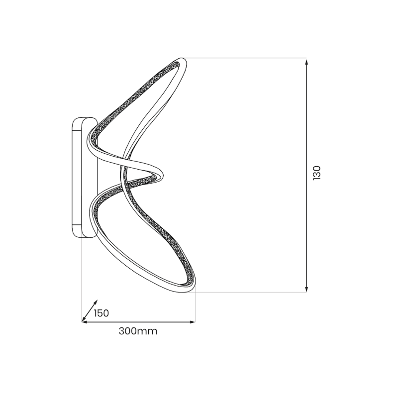 Kinkiet TESORO BLACK 15W LED Kinkiet TESORO BLACK 15W LED