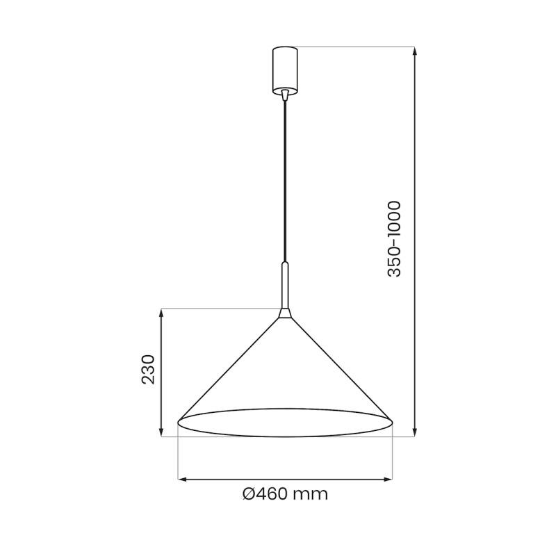 Lampa wisząca CAPITAL BLACK Ø46cm 1xGX53 Lampa wisząca CAPITAL BLACK Ø46cm 1xGX53