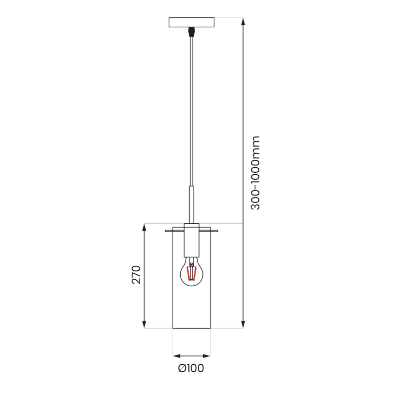 PADOVA Hanging Lamp 1xE27 PADOVA Hanging Lamp 1xE27