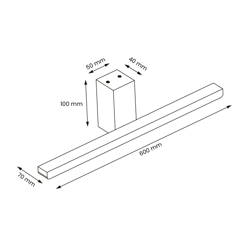 Kinkiet Artemis 13,8W LED 60cm 4000K IP44 Biały Kinkiet Artemis 13,8W LED 60cm 4000K IP44 Biały