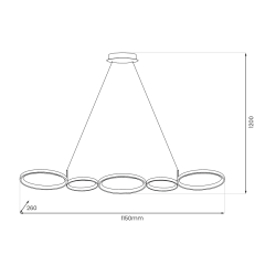 Lampa wisząca OLYMPIA BLACK 50W LED Lampa wisząca OLYMPIA BLACK 50W LED