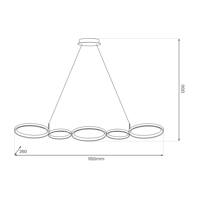Lampa wisząca OLYMPIA BLACK 50W LED Lampa wisząca OLYMPIA BLACK 50W LED