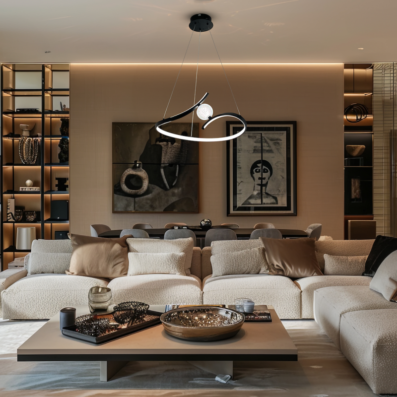 PERLA BLACK 34W LED pendant lamp PERLA BLACK 34W LED pendant lamp