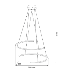 Lampa wisząca DOUBLEMOON 30W LED Lampa wisząca DOUBLEMOON 30W LED