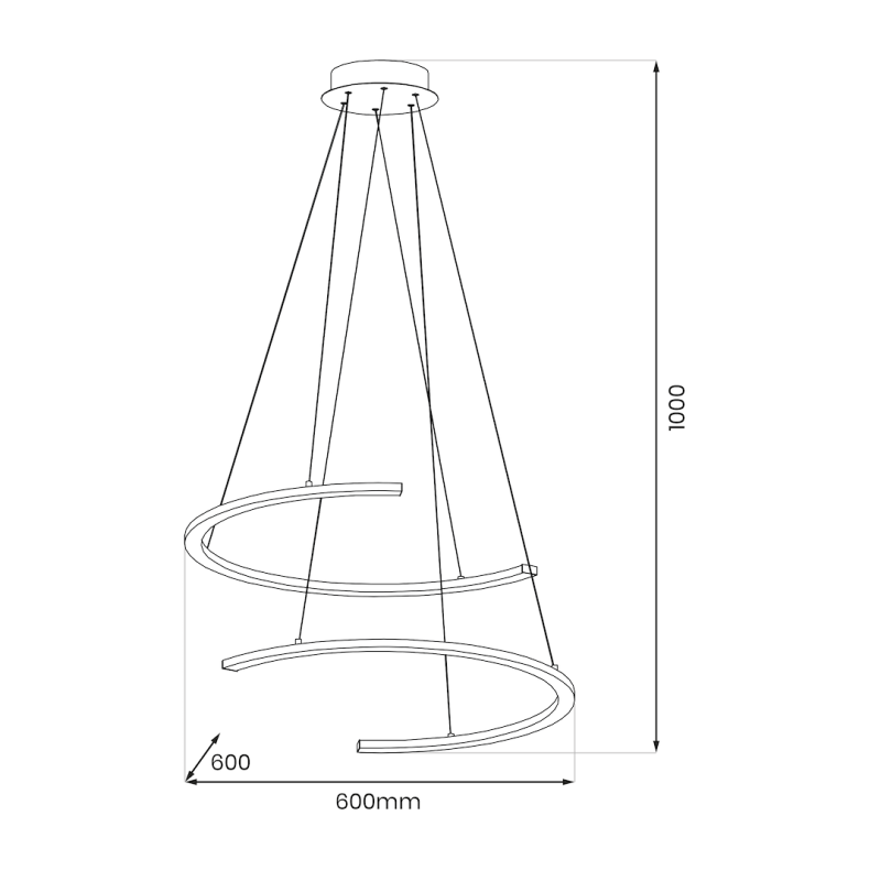 DOUBLEMOON 30W LED pendant lamp DOUBLEMOON 30W LED pendant lamp