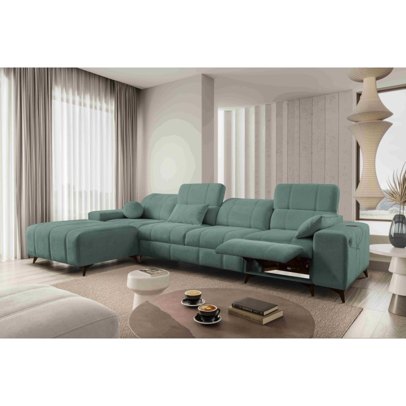 Ballagio XII Mix Corner Sofa with Sleeping and Relaxation Function - Woven Fabric, Spring 1116