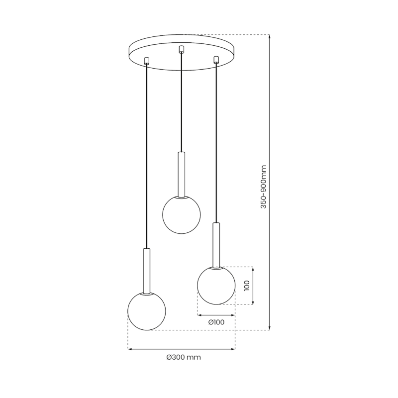 Lampa wisząca PLAY BLACK 3xG9 Lampa wisząca PLAY BLACK 3xG9