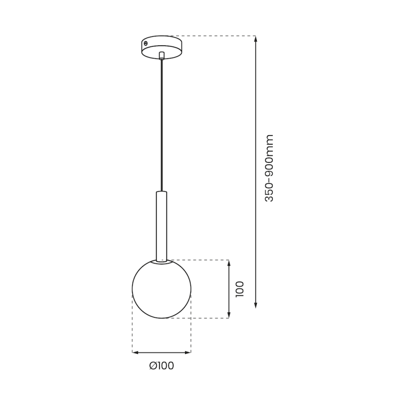 PLAY GOLD pendant lamp 1xG9 PLAY GOLD pendant lamp 1xG9