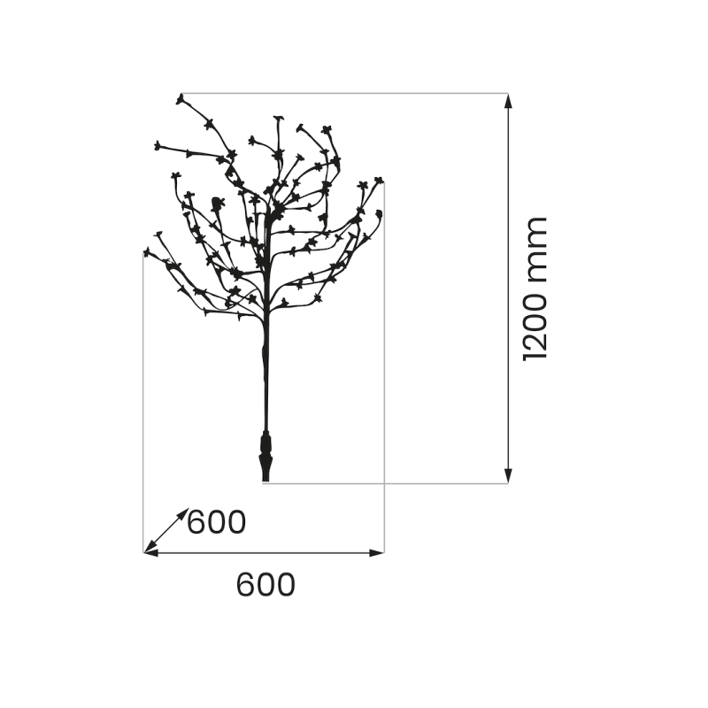Lampa Solarna Tree 120cm RGB+3000K IP44 Lampa Solarna Tree 120cm RGB+3000K IP44