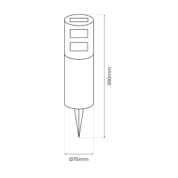 Solar Pole Fidel 3000K IP44 Solar Pole Fidel 3000K IP44