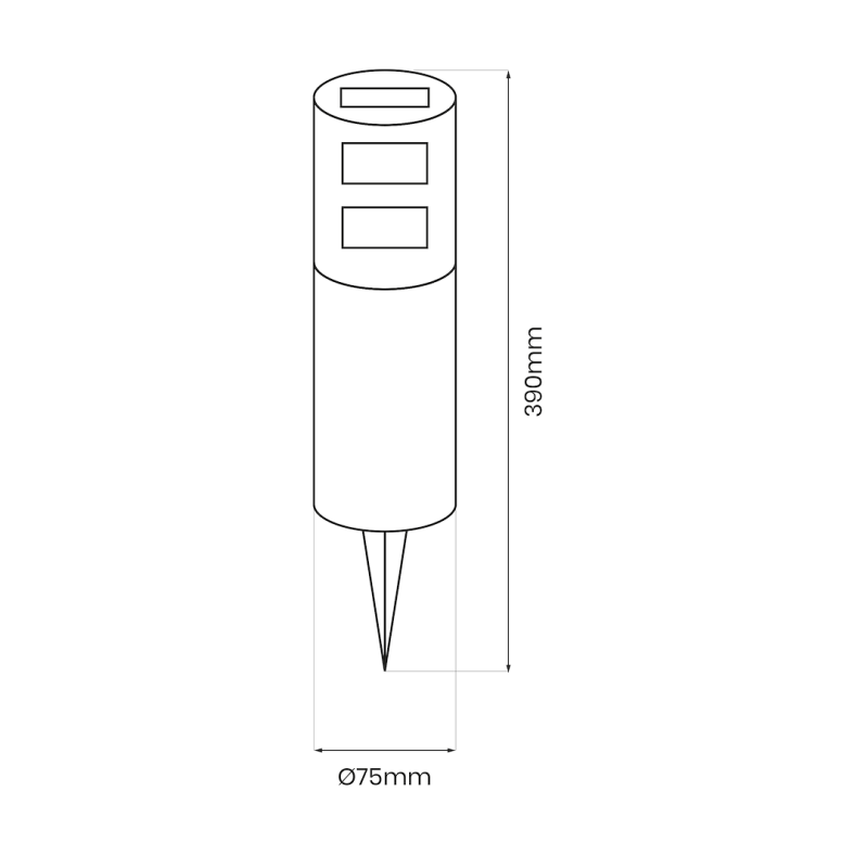 Solar Pole Fidel 3000K IP44 Solar Pole Fidel 3000K IP44