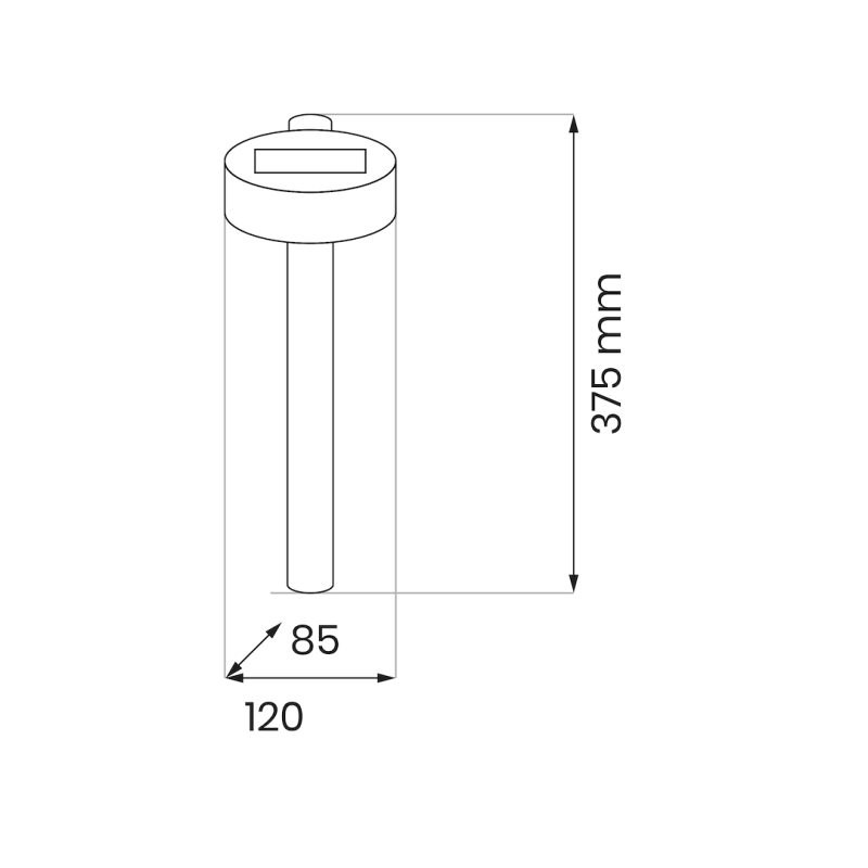 Solar Post Eye 3000K IP44 Solar Post Eye 3000K IP44