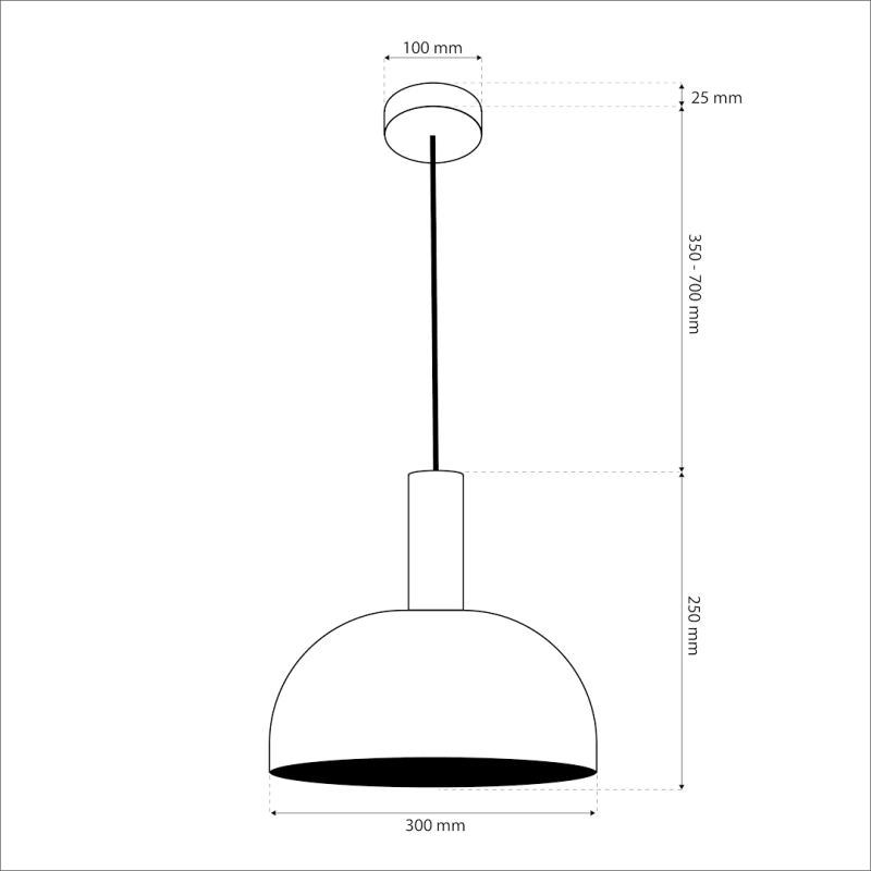 Hanging lamp VISBY CHOCOLATE 1xE27 Hanging lamp VISBY CHOCOLATE 1xE27