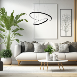 HOOP BLACK 51W LED pendant lamp HOOP BLACK 51W LED pendant lamp
