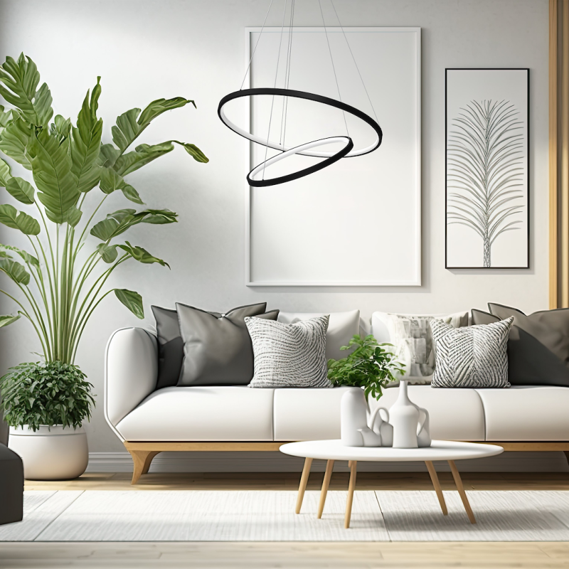 HOOP BLACK 51W LED pendant lamp HOOP BLACK 51W LED pendant lamp
