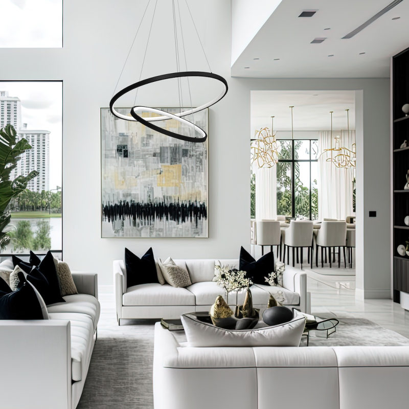 HOOP BLACK 51W LED pendant lamp HOOP BLACK 51W LED pendant lamp