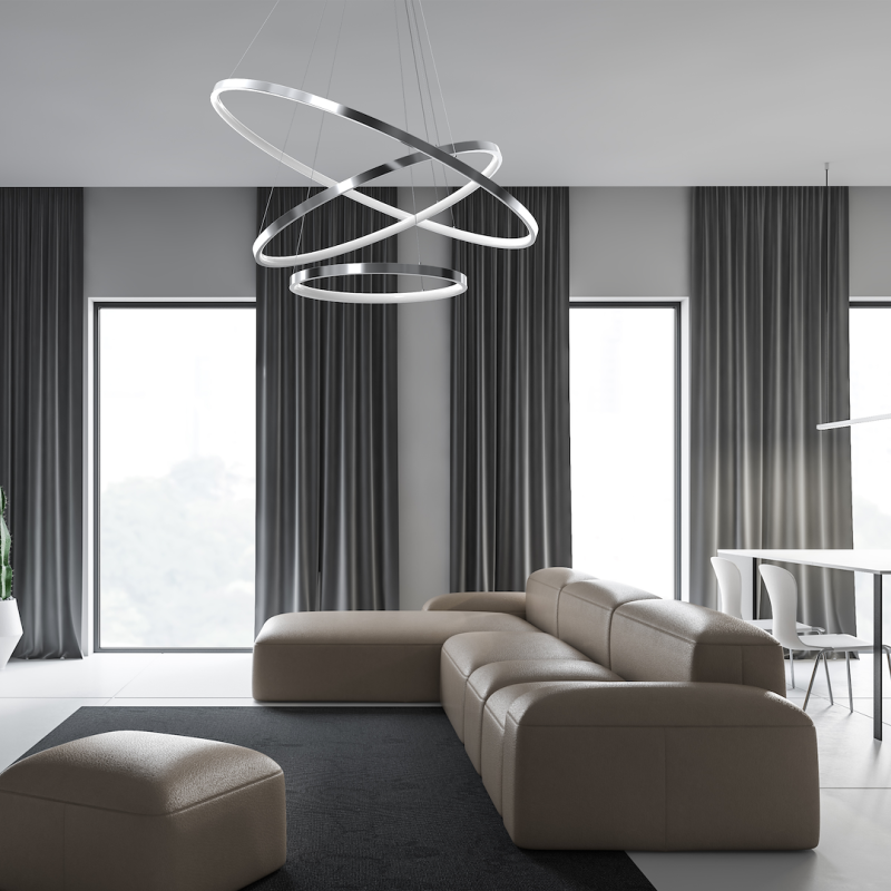 HOOP CHROME 93W LED pendant lamp HOOP CHROME 93W LED pendant lamp