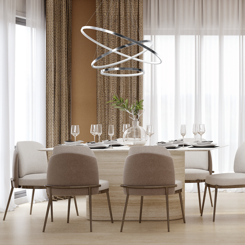 Lampa wisząca HOOP CHROME 93W LED Lampa wisząca HOOP CHROME 93W LED
