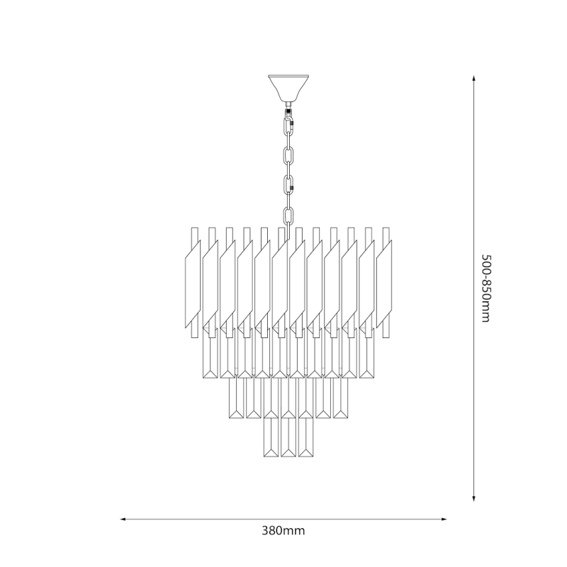 Żyrandol CRISTAL 5xE14 Żyrandol CRISTAL 5xE14