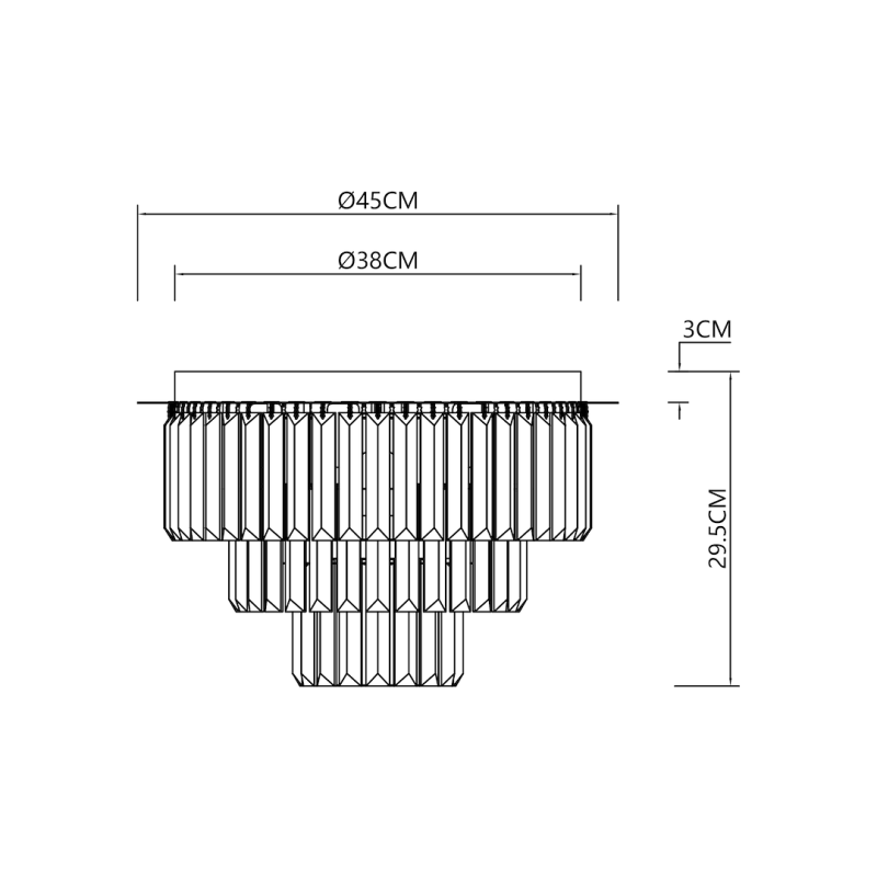 Ceiling lamp MILANO 45cm diameter 6xE14 Ceiling lamp MILANO 45cm diameter 6xE14