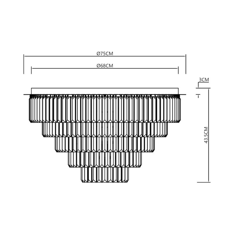 Lampa sufitowa MILANO fi 75cm 12xE14 Lampa sufitowa MILANO fi 75cm 12xE14