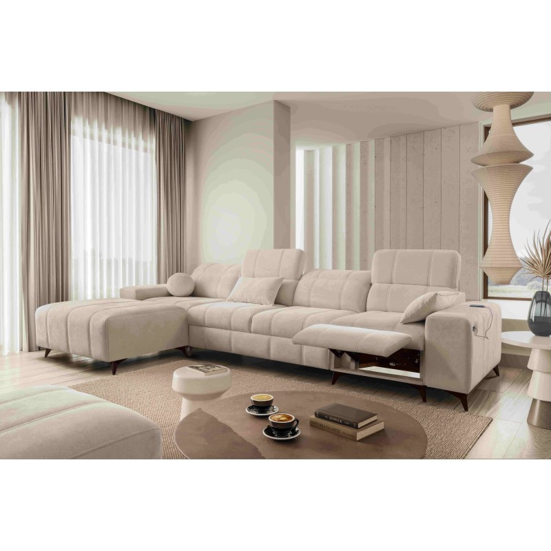Ballagio XII Mix Corner Sofa with Sleeping and Relax Function - Weave, Spring 1108