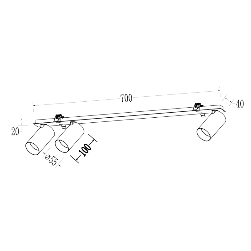 Recessed Hero Spot Frame Gold 3xGU10 Recessed Hero Spot Frame Gold 3xGU10