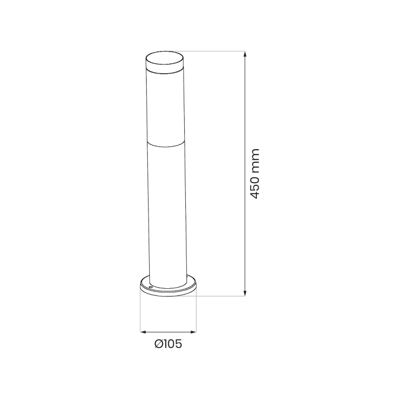 Poste de Jardín Brooklyn 1xE27 IP44 45cm Poste de Jardín Brooklyn 1xE27 IP44 45cm