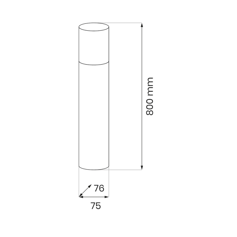 Słupek Ogrodowy Harlem 1xE27 IP44 80cm Słupek Ogrodowy Harlem 1xE27 IP44 80cm