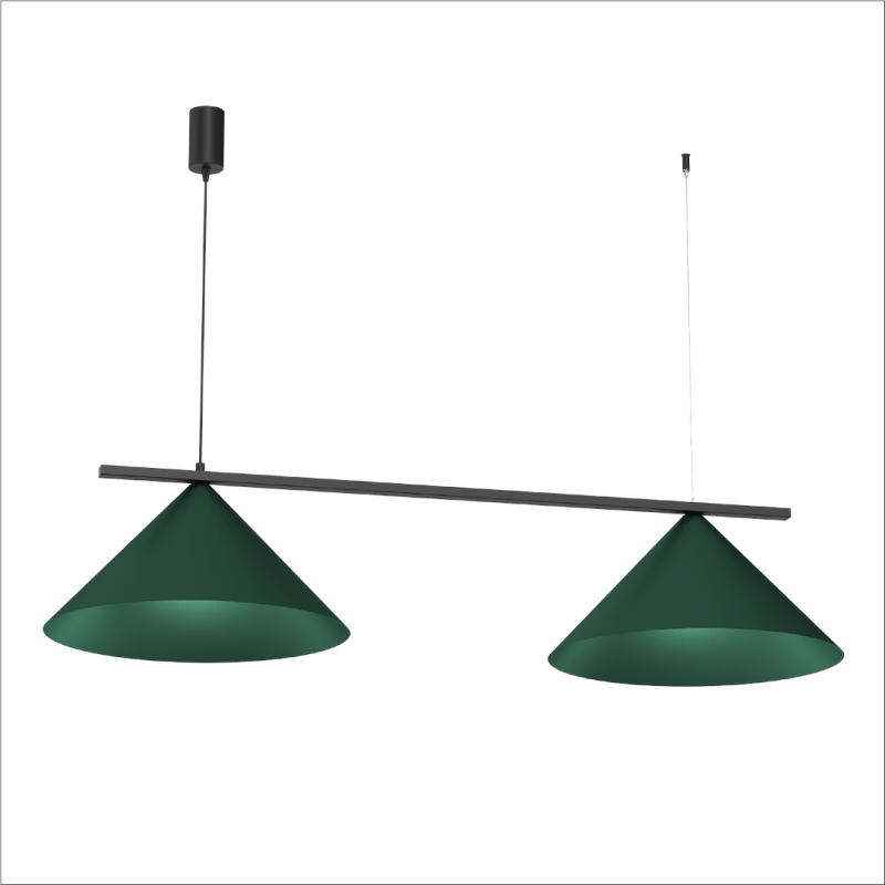 Hanging lamp CAPITAL BLACK/GREEN 2XGX53 Hanging lamp CAPITAL BLACK/GREEN 2XGX53