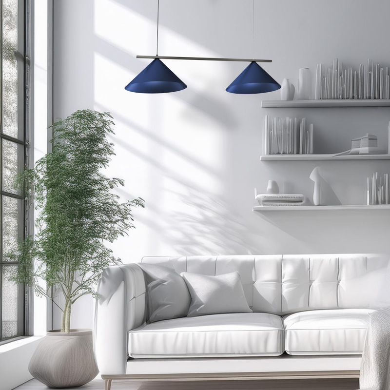 Hanging lamp CAPITAL BLACK/NAVY BLUE 2XGX53 Hanging lamp CAPITAL BLACK/NAVY BLUE 2XGX53