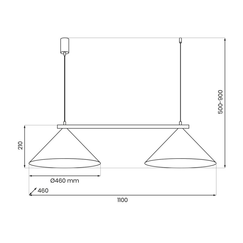 Hanging lamp CAPITAL BLACK/NAVY BLUE 2XGX53 Hanging lamp CAPITAL BLACK/NAVY BLUE 2XGX53