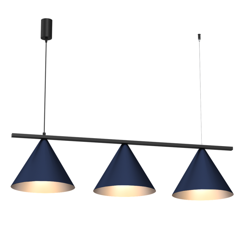 Hanging lamp CAPITAL BLACK/NAVY BLUE 3XGX53 Hanging lamp CAPITAL BLACK/NAVY BLUE 3XGX53