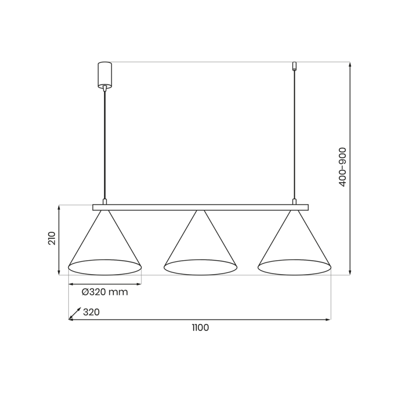 Hanging lamp CAPITAL BLACK/NAVY BLUE 3XGX53 Hanging lamp CAPITAL BLACK/NAVY BLUE 3XGX53