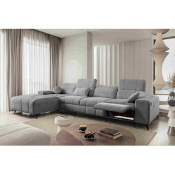 Narożnik ballagio XII Mix z funkcją spania oraz funkcją relax tkanina Spring 1102